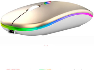 MARS Wireless Rechargeable Mouse with RGB Backlit LED Silent Click DPI 1600 Wireless Optical  Gaming Mouse  with Bluetooth
