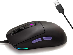 Kreo Pegasus 49 Gms Ultra Lightweight Wired Gaming Mouse, Top Sensor, RGB Lighting Wired Ambidextrous Optical  Gaming Mouse