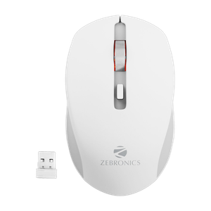 ZEBRONICS Zeb - JAGUAR (WHITE WITH GREY) Ambidextrous Optical Mouse High Precision, 4 Buttons, Plug & Play at ₹329 (72% Off) – Flipkart