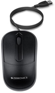 ZEBRONICS Zeb Usb Optical Mouse Wired Ambidextrous Optical Mouse