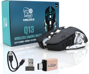 coolcold Gaming Mouse | Rechargeable, Wireless Gaming Mouse | with Type c OTG Dongle Wireless Ambidextrous Optical  Gaming Mouse