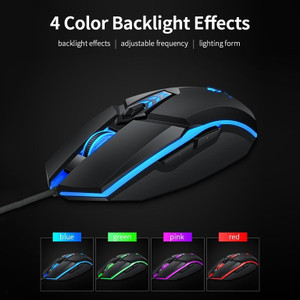 ROQ Mobilegear 6 Buttons 1600 dpi Video Gamer Pro Multi Led Wired Ambidextrous Mechanical  Gaming Mouse