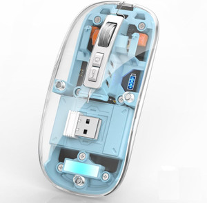 D-Fantix Bluetooth Wireless Mouse Tri-Mode (Dual BT5.1+2.4GHz) USB C Mouse Wireless Ambidextrous Optical Mouse  with Bluetooth