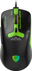 SpinBot Clutch GT500 with 3600 DPI Gaming Sensor|6 Button|Rainbow Breathing effect|70gm| Wired Ergonomic Optical Gaming Mouse