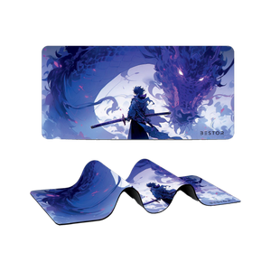 Bestor Anime Series DragonWarrior Anime MousePad Dark Reaper Samurai MousePad 60cmx34cm Non Slip Base Mousepad