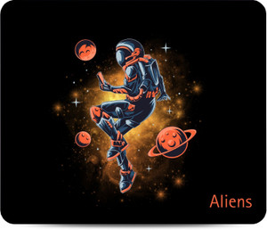 Aliens Gaming Mouse Pad, Precision, Non-Slip Rubber Base, Smooth Cloth Surface, Space Non Slip Base Mousepad