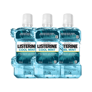 LISTERINE Cool Mint Mouthwash - (Pack of 3 - 250ml each) - Coolmint