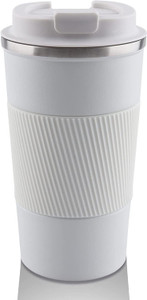 papita Vacuum Insulation Stainless Steel Reusable for Hot Cold Coffee (White, 510 Ml) Stainless Steel Coffee Mug