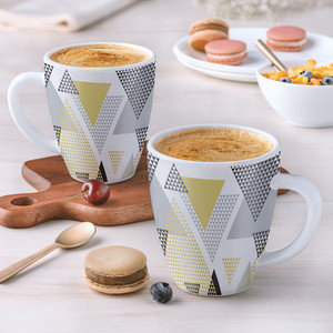लाराह बाय बोरोसिल Nivaah Tea/Coffees, Bone Ash Free Crockery Set Ideal For Daily Use & Gifting ओपलवेयर मग