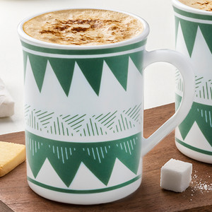 लाराह बाय बोरोसिल Tri Wave Coffees, Bone Ash Free Crockery Set Ideal For Daily Use & Gifting ओपलवेयर मग