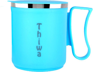 Thiwa Unbreackable and Food plastic use with lid प्लास्टिक, स्टेनलेस स्टील मग