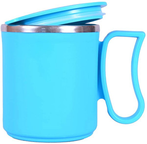OFFYX Stainless Steel Tea Cup Stainless Steel Coffee with Lid (300 ml) (Blue) Stainless Steel Coffee Mug