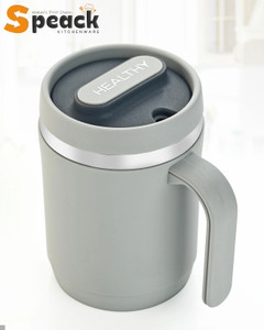SPEACK Cool Touch Double Wall Rotating Lid Portable Premium Quality Plastic, Stainless Steel Coffee Mug