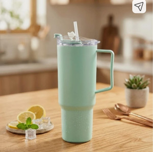 THE GAUR HUB Toony 1800 ML Green Plastic Travel Tumbler - Image 6