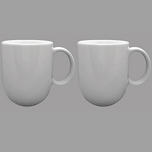 Ariane Coupe White Fine Porcelain Coffee Mug
