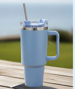 Giftzyne Stainless Steel Vacuum Insulated Tumbler with Lid, Cap, Handle Stainless Steel Tumbler