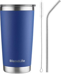 ब्लेंडलाइफ Premium Travel Tumbler with Lid Durable Insulated- Ice Drinks & Hot Beverage स्टेनलेस स्टील मग