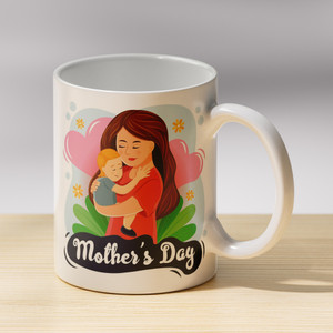 Kanak traders Happy Mother's Day Printed Ceramic Coffee & Tea(350ml) Ceramic Coffee Mug