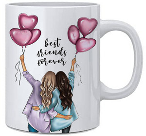 RB Point Best Friend forever Printed Birthday Anniversary Best Gift Ceramic Coffee Mug