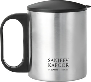 Classic Essentials Double Walled Tea Cup with Lid, Stainless Steel Coffee Mug