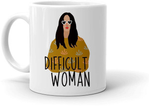 Clapcart Difficult Woman Design Print Ceramic Coffee Mug