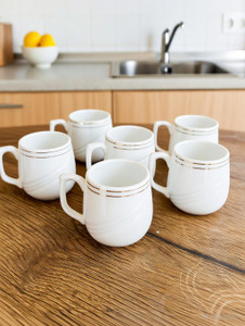 shailzz's Pack of 6 Bone China Tea Cups Set of 6 | Coffee Mugs for Home Office, perfect for gifting