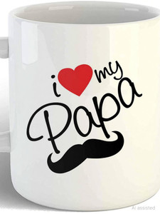 PASHUPATASTRA I Love My Papa , Papa Birthday Gift , Father's Day Gift With Glossy Finish with Vibrant Print Ceramic Coffee Mug