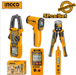 INGCO Test Pencil, Infrared Thermometer, Automatic Wire Stripper, Electrical Tool Kit Digital Multimeter