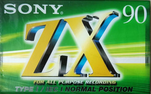 Sony ZX 90 typeIEC - 90 minutes (import blank audio cassette