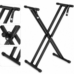 intern Adjustable Keyboard Stand Double Braced X Style Piano Stand with Locking Straps Double Braced Keyboard Stand