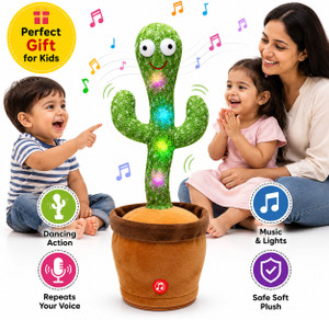 Toys Adventure Dancing Cactus Talking Musical Toy for Kids, Mimicking & Music Features