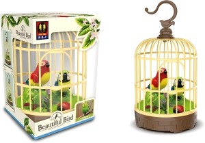 Zenex store Kids Singing Moving Chirping Beautiful Electronic Bird Pet Toy in Cage