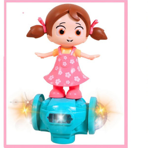 iChoice Dancing Rotating Girl with 3D Lights and Music Doll for Kids