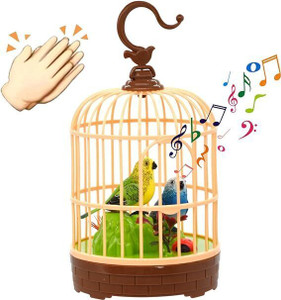 Aganta Kids Singing Moving Chirping Beautiful Electronic Bird Pet Toy in Cage