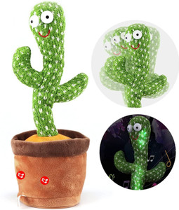 Sonpal Electronic Recorder & Repeating Dancing Cactus Toy, Kids Plush Toy Repeating