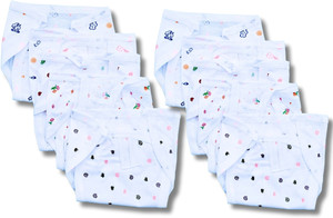 mile fashion New Born Washable Reusable Hosiery Cotton Diapers/Nappy/Langot 0-6 Months (Multicolour) - Pack of 6