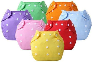 Hokista Reusable Cloth Baby Diaper with inserts pad, Washable Nappy (Pack of 2)