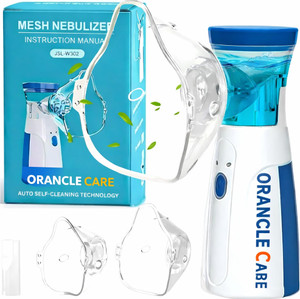 ORANCLE CARE Portable Nebulizer for Adults,Kids for Breathing Problem White-Blue Nebulizer