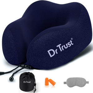 Dr Trust USA Memory Foam Rest Cushion, Flight Aeroplane Support 358 Travel  Neck Pillow Black Price in India