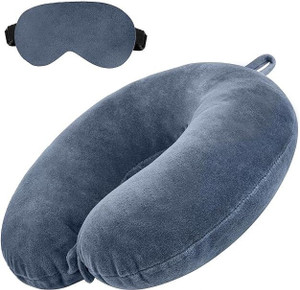 JSR_MART Velvet U Shaped Neck Pillow with Eye Mask - Image 6