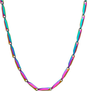 Shree Ju Stylish Rice Seed Design Multi Chain For Men Boys Women Unisex Sterling Silver Plated Stainless Steel Chain