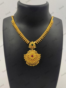 ZozoE 1 gram gold covering Traditional Function Wear Manga Mala Short necklace Gold-plated Plated Copper Necklace