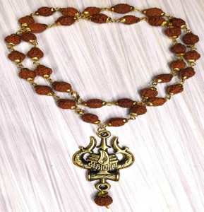 Green Spiritual Brass Plated Brass Chain
