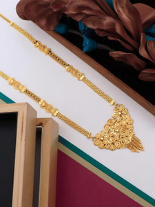 Bhumi09 Micro Gold Plated Necklace Chain For Women/Girls Stylish Agate Gold-plated Plated Brass Necklace