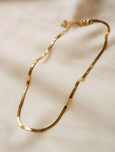 drakyjewels DRAKY JEWELS snake chain GOLD plated necklace Gold-plated Plated Stainless Steel Chain