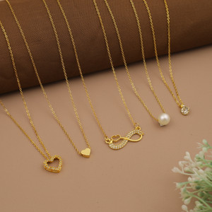 kavya jewels COMBO OF 5 NACKLACE CHAIN FOR WOMENS AND GIRLS Gold-plated Plated Alloy Necklace