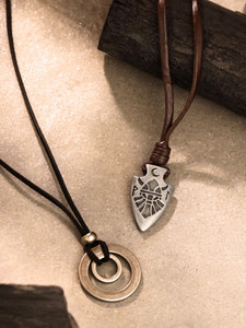 Qiroko Norse Code Collection | Combo Of Two Pendant Chains Leather Chain Set