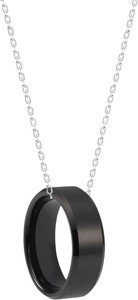 Sorellaz Unisex Silver Chain Ring Necklace Metal Necklace
