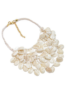 DCA White Shell Layered Necklace for Women and girls beach jewellery for girls Shell Layered