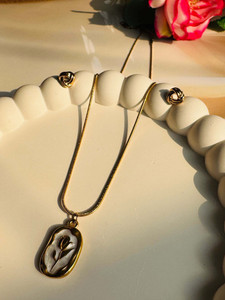 Zabby Allen New Trendy Tulip Chain Gold-plated Chain For Women and Girls Gold-plated Plated Stainless Steel Chain